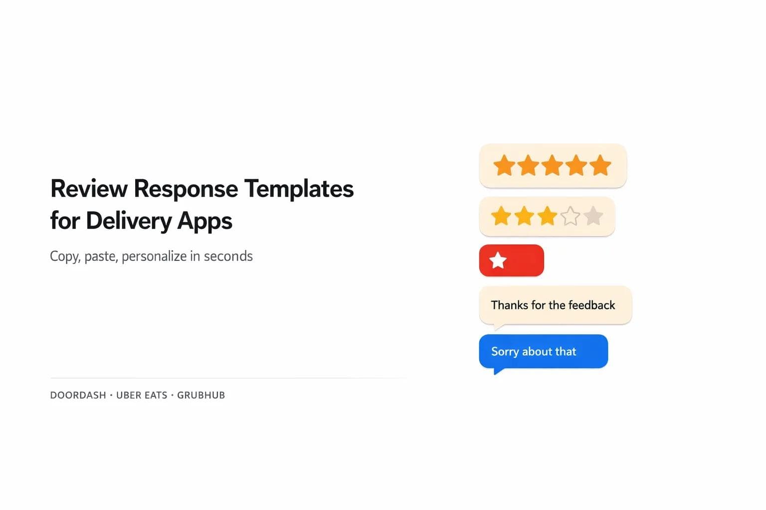 Review Response Templates for Delivery Apps