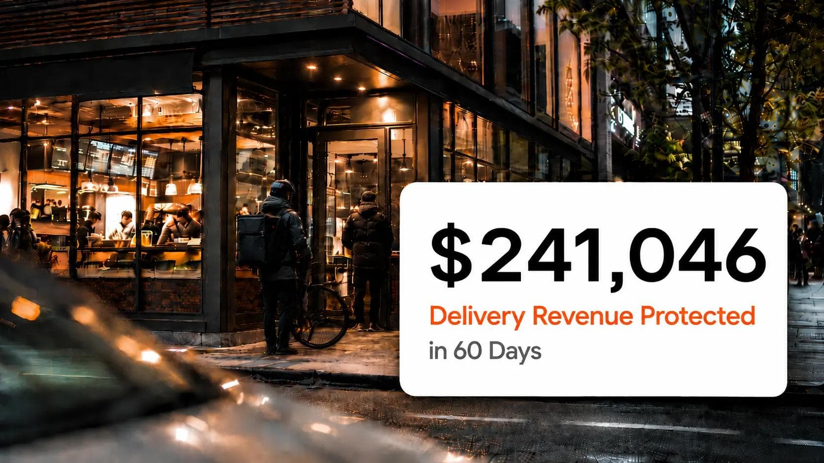 Dashboard showing 3440 downtime hours saved for a multi-unit restaurant brand